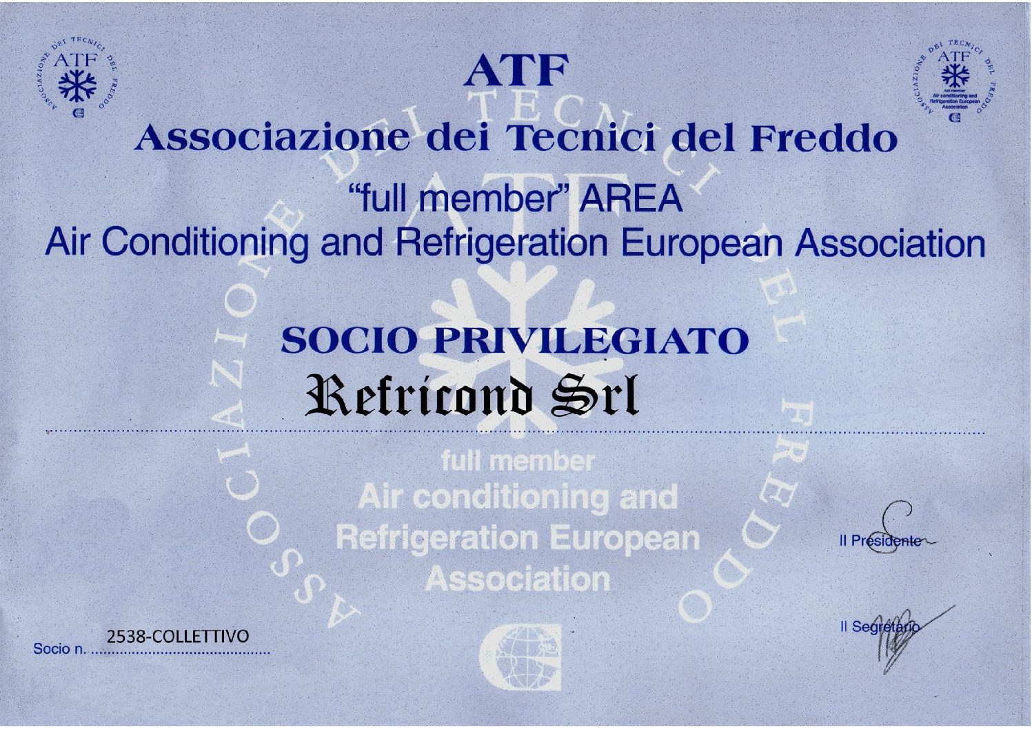 Attestato ATF